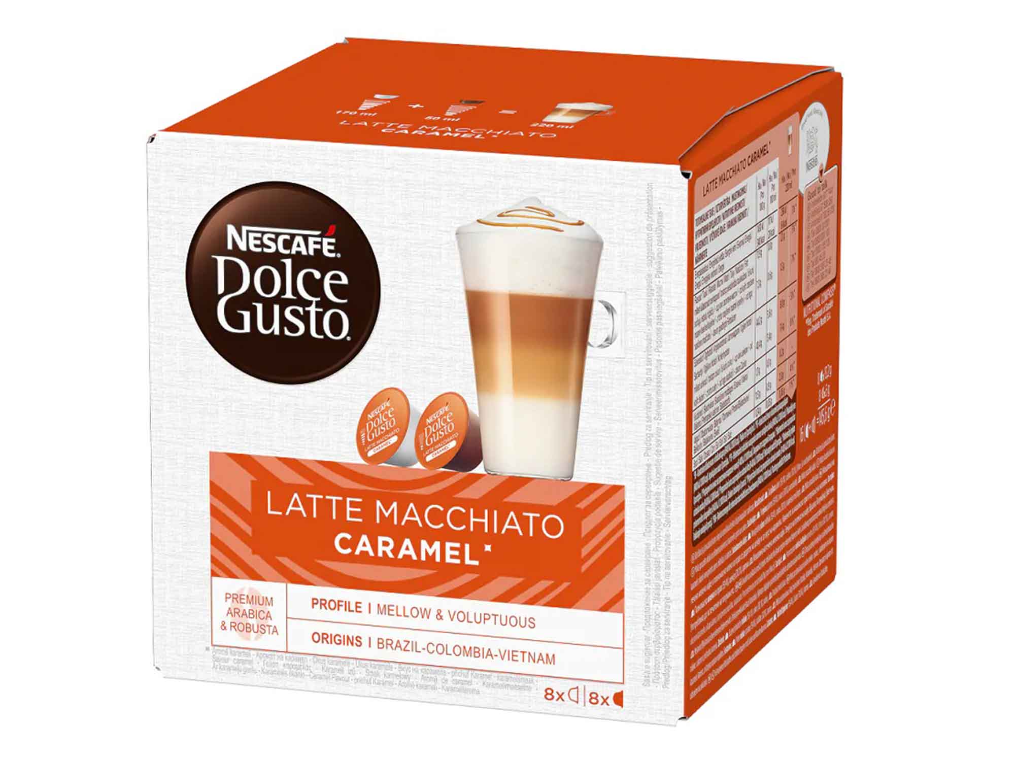 coffee capsules nescafe dolce gusto latte macchiato caramel
